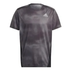 Adidas Own The Run Color Block T-Shirt Kurzarm Grau