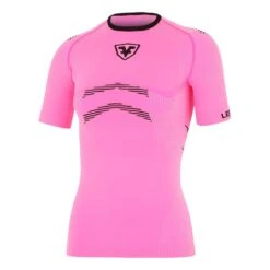 Leffort Pro 3D Damen T-Shirt Neonpink/schwarz