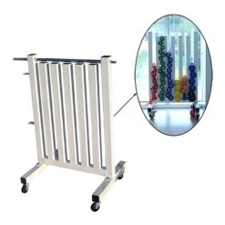 Softee Halterung Für Vynil-Gewichter Mit Rädern Und Stange